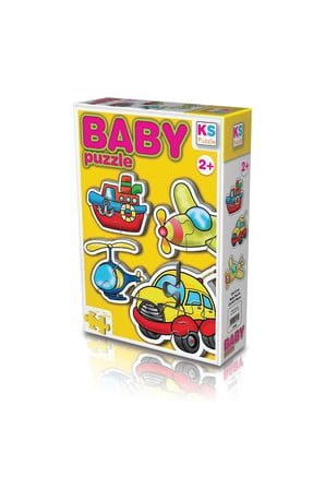 12003 KS Baby Puzzle - Ulaşım Araçları / 15 Parça Puzzle / +2 yaş Kız Erkek Çocuk Oyuncak Eğitici Oy