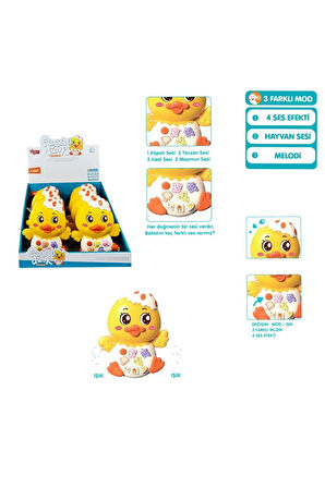 JLG-855-144A IŞIKLI VE MÜZİKLİ ÖRDEK BEBEK -VRD Kız Erkek Çocuk Oyuncak Eğitici Oyuncaklar