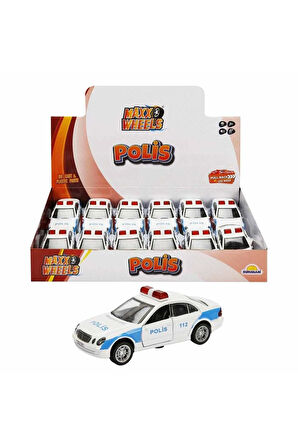 S01003427 MXX DC 1/32 ARABA POLİS SES/IŞIK -SUN Kız Erkek Çocuk Oyuncak Eğitici Oyuncaklar