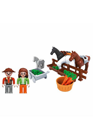 S00028302 FARM SET ATLAR 2FGR 93 PRÇ LEGO -SUN Kız Erkek Çocuk Oyuncak Eğitici Oyuncaklar
