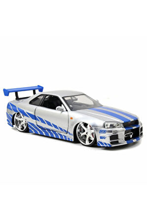 253203044 Fast&Furious 2002 Nissan Skyline 1:24 Kız Erkek Çocuk Oyuncak Eğitici Oyuncaklar