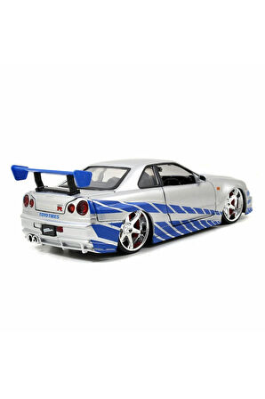 253203044 Fast&Furious 2002 Nissan Skyline 1:24 Kız Erkek Çocuk Oyuncak Eğitici Oyuncaklar