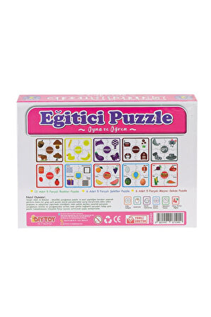 7194 Çark Puzzle Renkler Şekiller Kız Erkek Çocuk Oyuncak Eğitici Oyuncaklar
