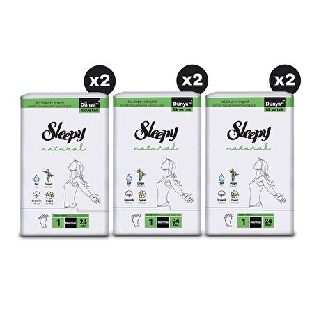 Sleepy Natural Ultra Hassas Hijyenik Ped Mega Fırsat Paketi Normal 144 Adet