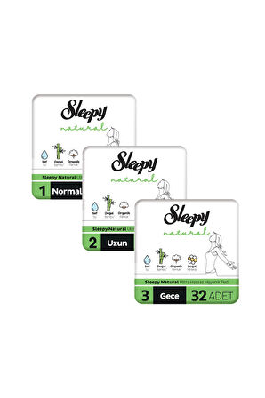 Sleepy Natural Ultra Hassas Hijyenik Ped Mega Fırsat Paketi 116 Adet