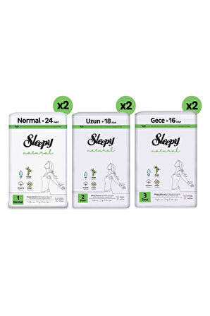 Sleepy Natural Ultra Hassas Hijyenik Ped Mega Fırsat Paketi 116 Adet