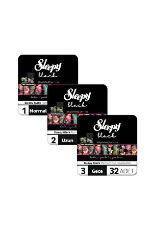 Sleepy Black Premium Plus Hijyenik Ped Mega Fırsat Paketi 116 Adet
