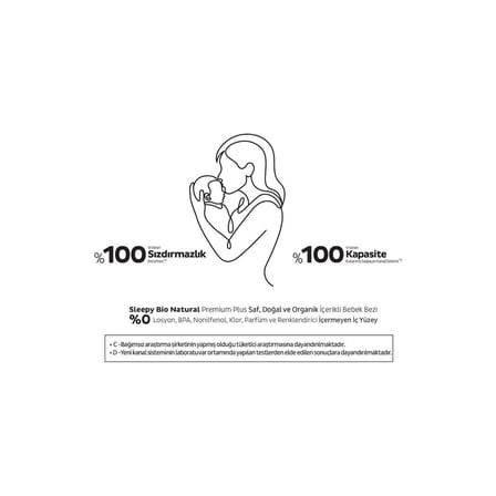 Sleepy Bio Natural Premium Plus Airbag Comfort Mega Paket Bebek Bezi 1 Numara Newborn 192 Adet