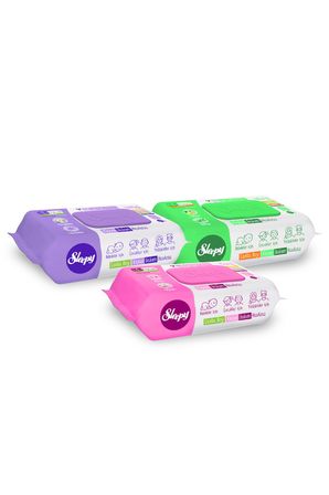 Sleepy Natural + Floral + Herbal Kişisel Bakım Havlusu Çanta Boy 3x25 (75 Yaprak)