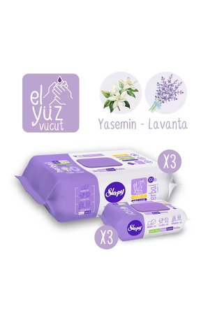 Sleepy Herbal Kişisel Bakım Havlusu 3x100 (300 Yaprak) + Çanta Boy 3x25 (75 Yaprak)