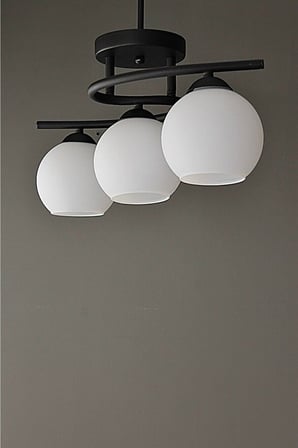 Aydınlatma Modern Spor Retro Siyah Solo 3'lü Avize