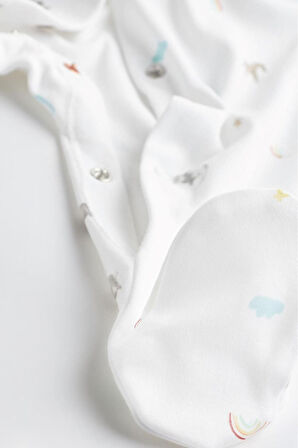 Next Baby % 100 Pamuk 4'lü Baskılı Uzun Kollu Uyku Tulumu