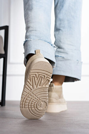 Günlük Kadın Bot Kalın Yüksek Taban Bağcıklı Kürklü Astarlı Oval Burunlu Rahat Bootie U15