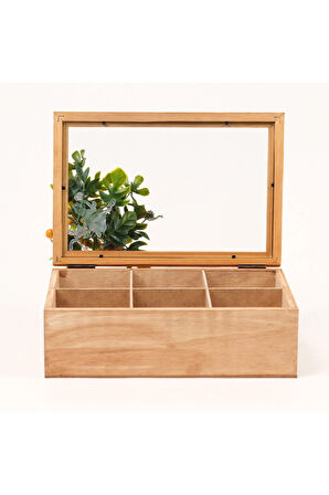 6 Bölmeli Çay Kutusu Kabaklı