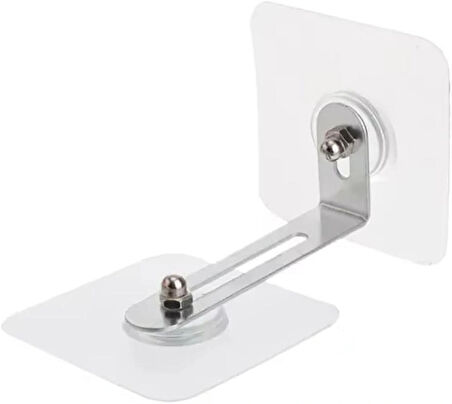 Microcase Güçlü Plastik Yapışkanlı Paslanmaz Şeffaf Çok Amaçlı Fonksiyonel Ayarlanabilir Dolap Raf Eşya Sabitleme Aparatı 1 Adet - ŞEFFAF AL5019