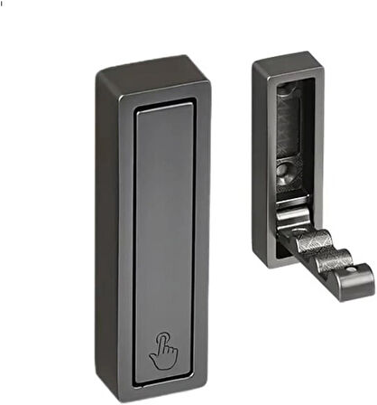 Microcase Çinko Kaplama Bas Açıl Pratik Askılık Anahtar Şapka Eşya Havlu vb Askılık - GRİ AL5181 1 ADET