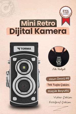 Özel Üretim Video Aleti Pratik Kompakt Mini Retro Dijital Fotoğraf Makinesi CMR44 1080P