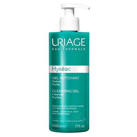 Uriage Hyseac Karma ve Yağlı Cilt için Temizleyici Alkolsüz Yüz Temizleme Jeli 500 ml 