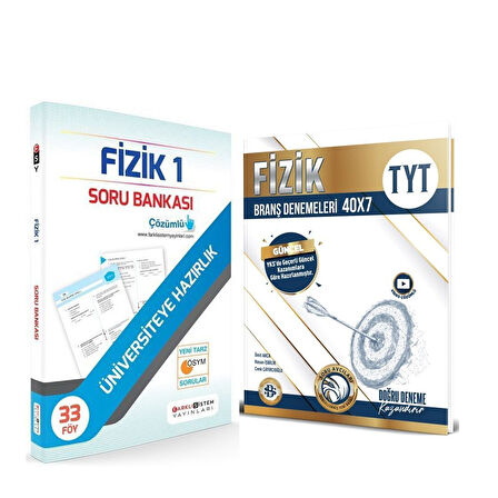 Farklı Sistem TYT Fizik Soru Bankası ve Bilgi Sarmal Deneme Seti 2 Kitap