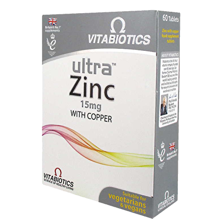 Ultra Zinc 15 mg Takviye Edici Gıda 60 Tablet