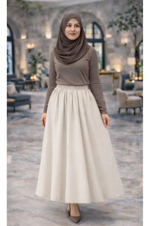 Uzun Etek Tesettür – Beli Lastikli Maxi Kloş Model