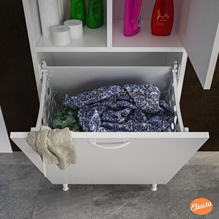 MODİLAYN TEK KAPAKLI SEPETLİ BANYO DOLABI