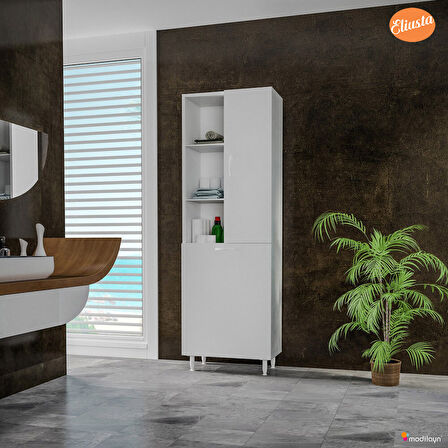 MODİLAYN TEK KAPAKLI SEPETLİ BANYO DOLABI