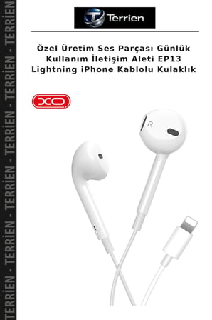 Özel Üretim Ses Parçası Günlük Kullanım İletişim Aleti EP13 Lightning iPhone Kablolu Kulaklık