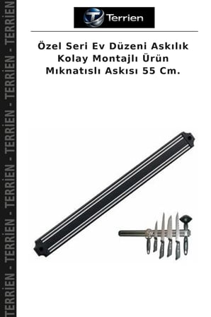 Özel Seri Ev Düzeni Askılık Kolay Montajlı Ürün Mıknatıslı Askısı 55 Cm.