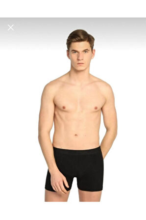 0114-tut Siyah Likralı Boxer