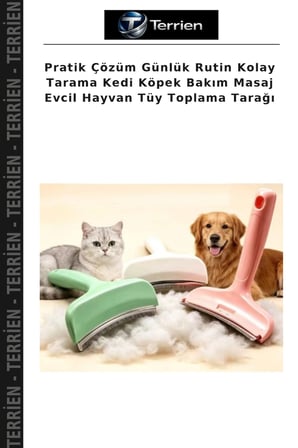 Pratik Çözüm Günlük Rutin Kolay Tarama Kedi Köpek Bakım Masaj Evcil Hayvan Tüy Toplama Tarağı