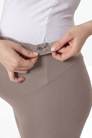 Premium Rahat Alt Günlük Tarz Anne Adayı Beli Ayarlanabilir Vizon Esnek Yüksek Bel Hamile Tayt