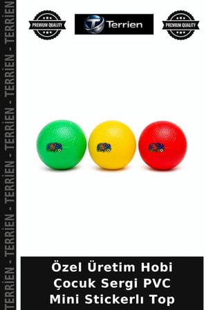 Özel Üretim Hobi Çocuk Sergi PVC Mini Stickerlı Top