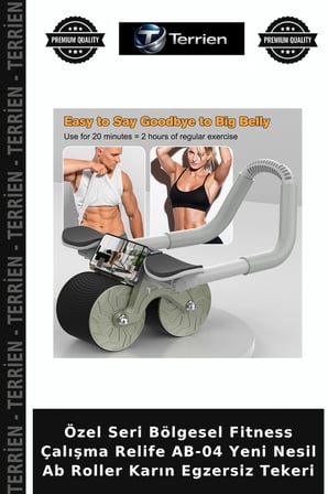 Özel Seri Bölgesel Fitness Çalışma Relife AB-04 Yeni Nesil Ab Roller Karın Egzersiz Tekeri