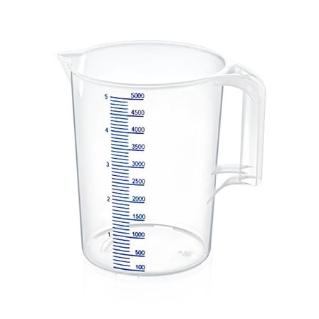 Özel Seri Sıvı Ölçer Pratik Gereç Büyük Kap 5 Litre Ölçü Kabı
