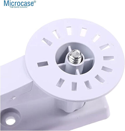 Microcase 3M Yapışkan veya Vida Monteli 1/4 Vida Girişli 180 Derece Döner Başlıklı Web kamera Bebek Kamerası Tutucu Stand - BEYAZ AL5014