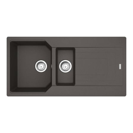 Franke Urban UBG 651-100 Granit Slate Grey Evye, Active Plus Doccia Krom Armatür