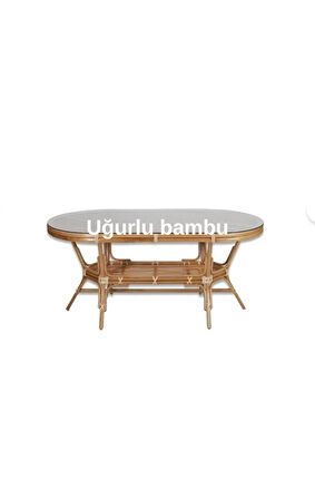 UĞURLU BAMBU MOBİLYA Romano 6 lı Masa Takımı