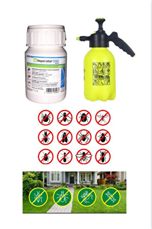 Bahçe Ilaçlama Seti / Imparator 25ec 50ml / 2lt Basınçlı Ilaçlama Pompası/