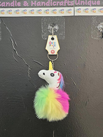 Unicorn Tüylü Anahtarlık