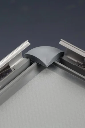 opti frame a4 alüminyum çerçeve 25 mm gönye köşe 5'li paket set - önden açılır ilan ve sertifika çerçevesi - gümüş