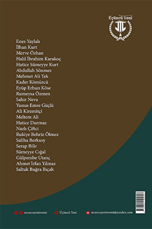 Üçüncü Yeni Dergi 41.Sayı Temmuz-Ağustos-Eylül 2025