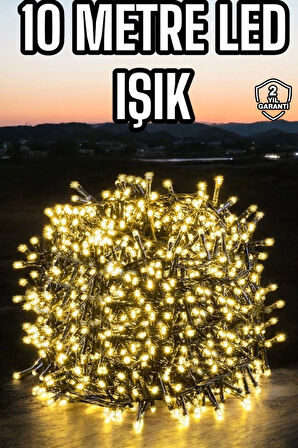 Led Işık 10 Metre Gün Işığı Parlak ve Doğal Ağaç Süsleme