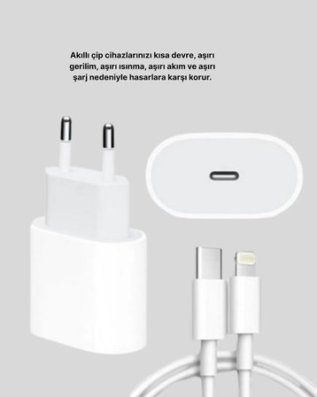 iOS Uyumlu 20W USB-C Hızlı Şarj Cihazı Telefon ve Tablet İçin