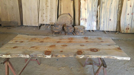 DOĞAL AHŞAP MASA TABLASI 60 x 60