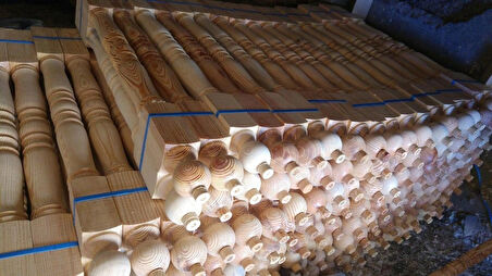 AHŞAP MERDİVEN KORKULUK 75 CM 5 Lİ SET