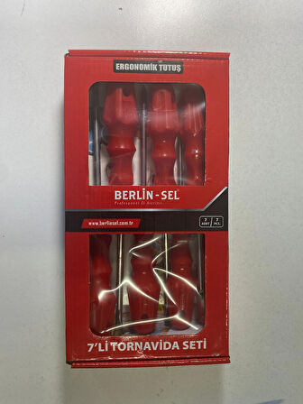 Manyetik Uçlu 7’li Tornavida Seti – Dayanıklı Çelik, Ergonomik Saplı