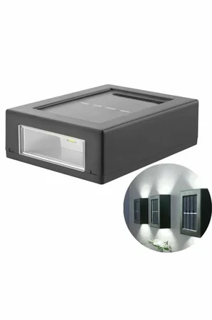 Dekoratif Duvar Lambası Solar Güneş Enerjili Bahçe Aydınlatması -