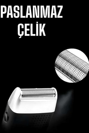Tıraş Makinesi Islak Ve Kuru Kullanıma Uygun Kablosuz Taşınabilir -
