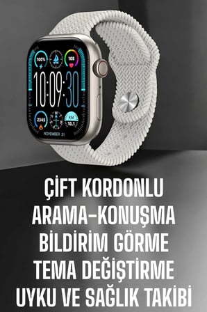 Yeni Nesil Akıllı Saat Arama Cevaplama GPS Takibi Adımsayar NFC Özelliği -